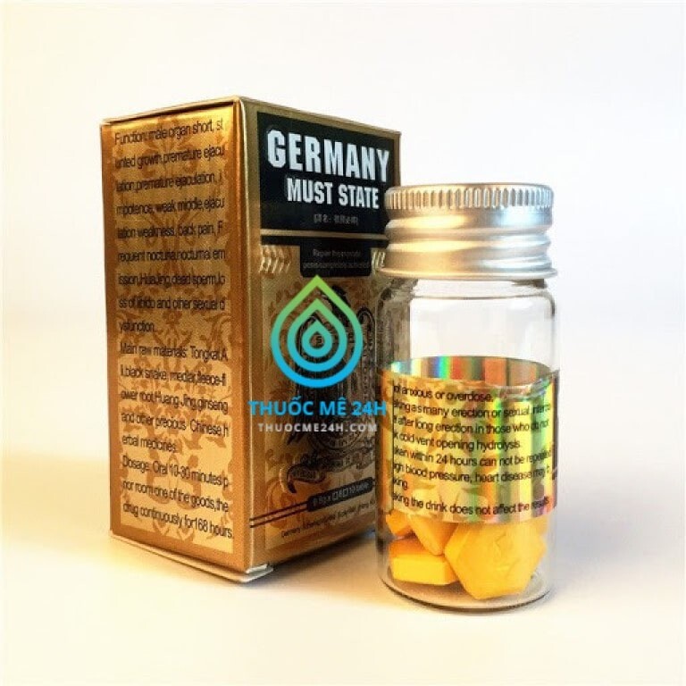 Thuốc cường dương Germany Must State hàng nhập khẩu Đức, được Thuốc Mê 24h phân phối hàng chuẩn hàng chính hãng, sử dụng đạt được nhiều hiệu quả tích cực